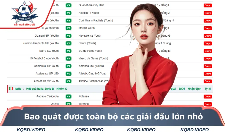 Kết Quả Bóng Đá 3 Bao quát được toàn bộ các giải đấu lớn nhỏ