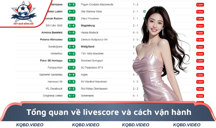 Livescore 1 Tổng quan về livescore và cách vận hành